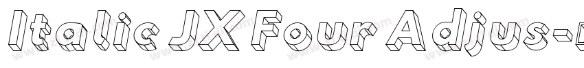 Italic JX Four Adjus字体转换